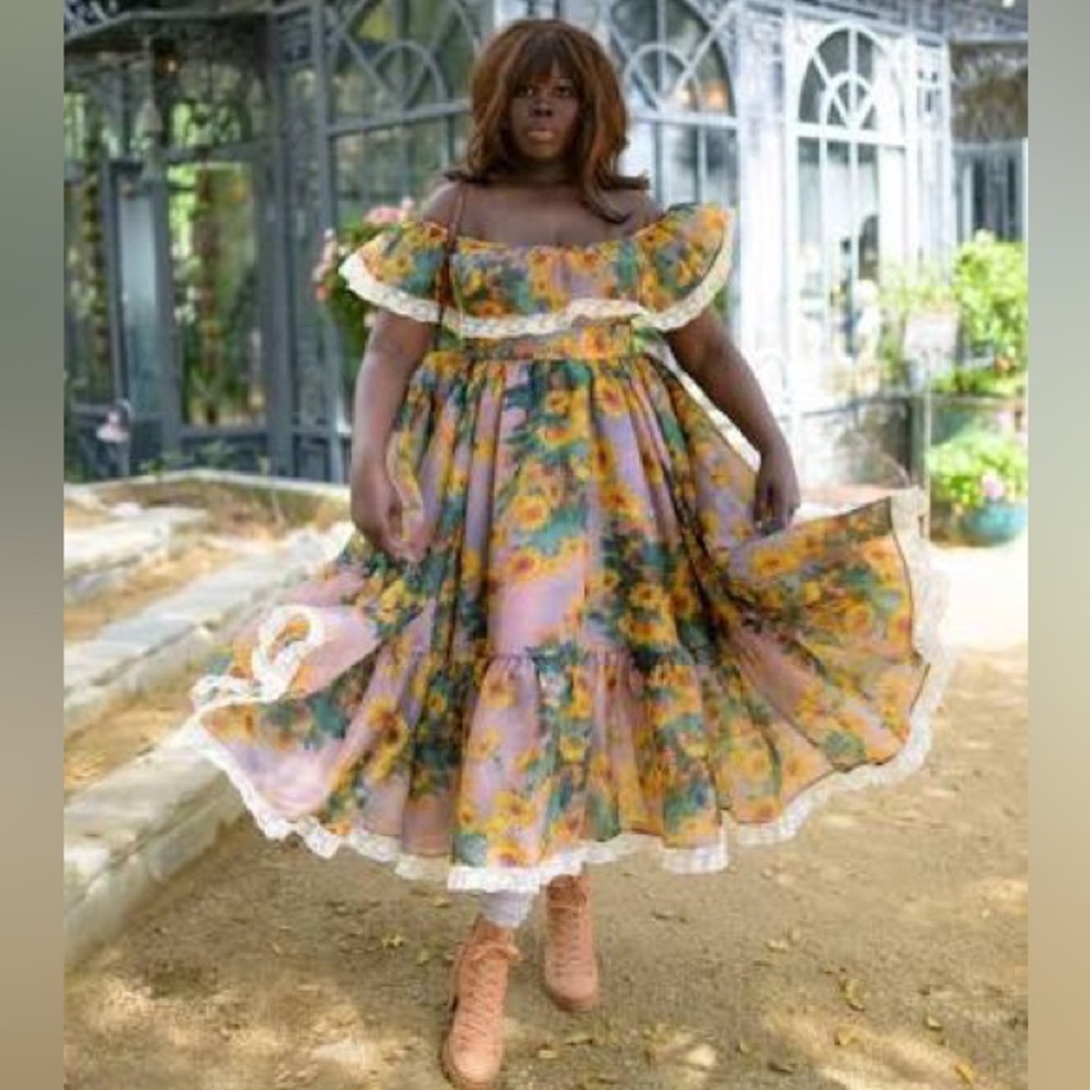 SOLD NWOT Selkie Monet Sunflowers Romance Novella Dress in L